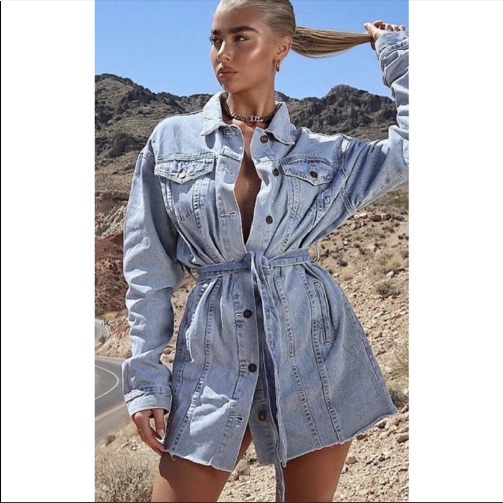 White fox boutique denim dress